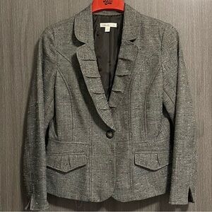 Coldwater Creek Tweed Blazer - Ruffle Lapel & Dressy - Size 12